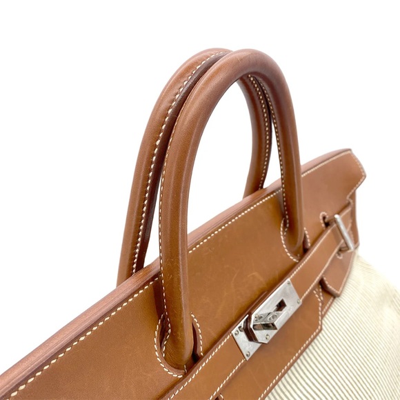 Authentic HERMES Birkin HAC 45cm in Crinoline Barenia unisex bag - Picture 10 of 14
